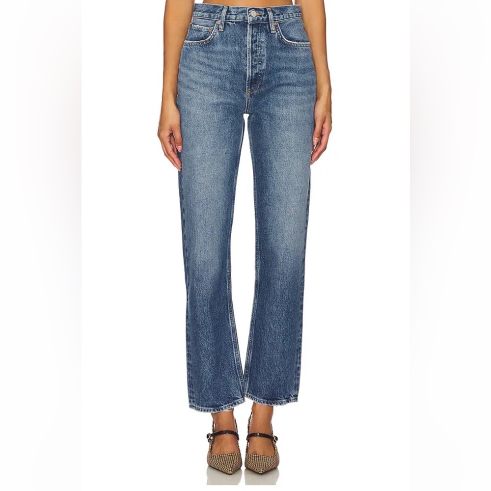 Agolde 90s Pinch Waist, High Rise, Straight Leg, Cropped Jean in Essence